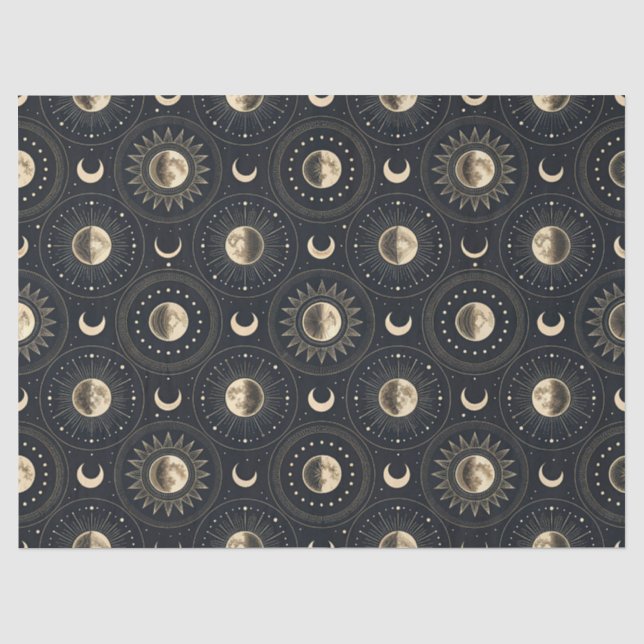 Papel De Seda Fase Lunar Celestial (4) (Anverso)
