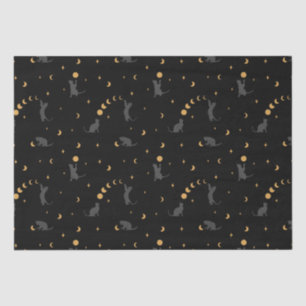 Papel De Seda Fases gatos y lunares 