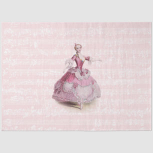 Papel De Seda Fashion Music Ephemera francés del siglo XVIII