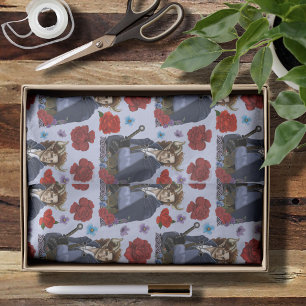 Papel De Seda Fauno Fae Fantasía con Cuernos 