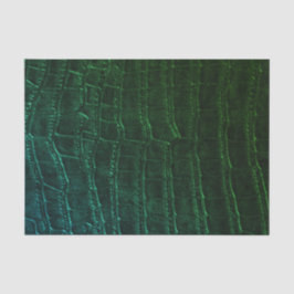 Papel De Seda Faux Green Alligator Leather Textil Animal