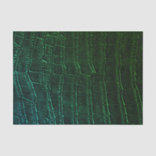 Papel De Seda Faux Green Alligator Leather Textil Animal