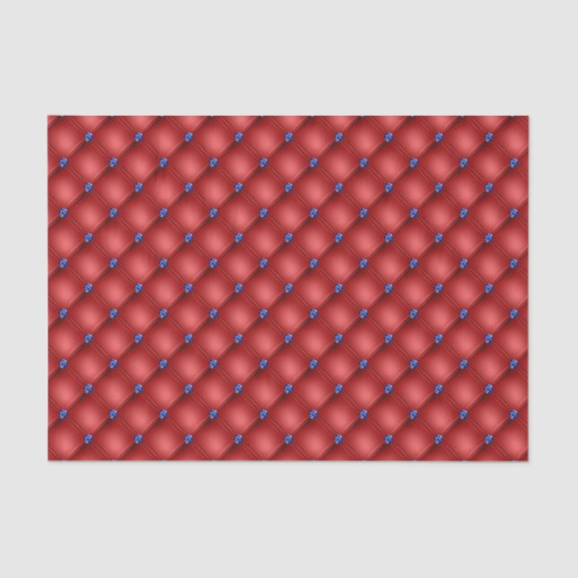 Papel De Seda Faux patriótico rojo azul tufado (Anverso)