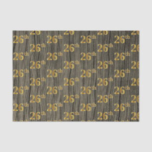 Papel De Seda Faux Wood, Faux Gold 26th (Veintiséis) Event