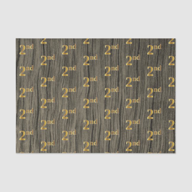 Papel De Seda Faux Wood, Faux Gold 2nd (Second) Event (Anverso)