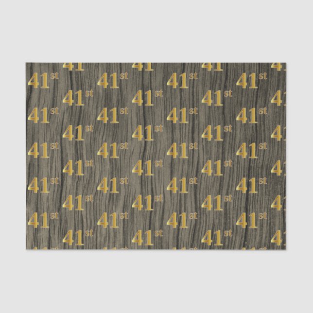 Papel De Seda Faux Wood, Faux Gold 41st (41st) Event (Anverso)