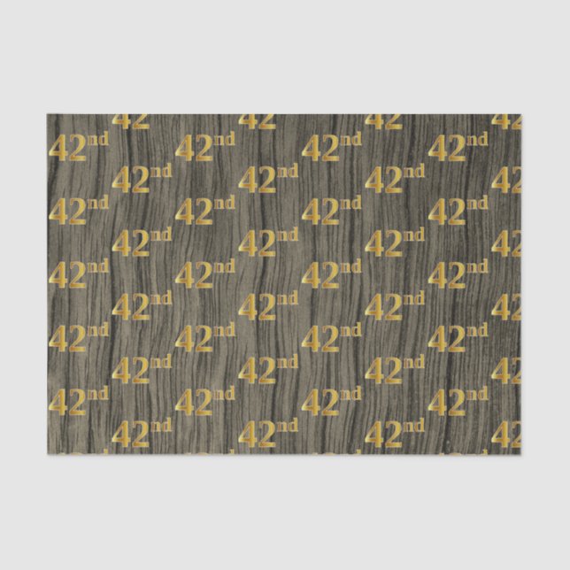 Papel De Seda Faux Wood, Faux Gold 42nd (42nd) Event (Anverso)