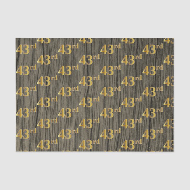Papel De Seda Faux Wood, Faux Gold 43rd (43rd) Event (Anverso)