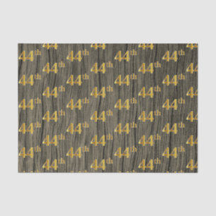 Papel De Seda Faux Wood, Faux Gold 44th (Cuarenta y Cuarto) Even