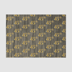 Papel De Seda Faux Wood, Faux Gold 45th (Cuarenta y Quinto) Even