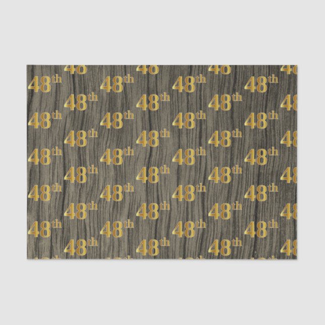 Papel De Seda Faux Wood, Faux Gold 48th (48th) Event (Anverso)