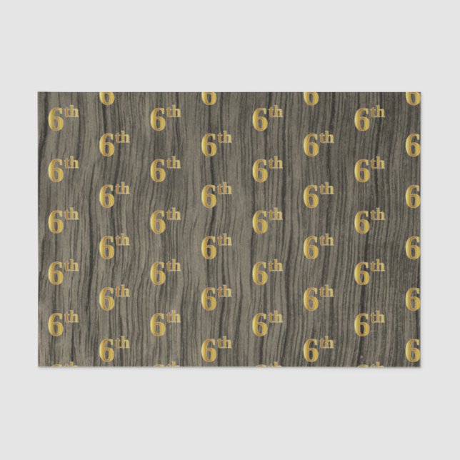 Papel De Seda Faux Wood, Faux Gold 6th (Sexto evento) (Anverso)