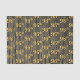 Papel De Seda Faux Wood, Faux Gold 96th (Noventa y Sexto) Event