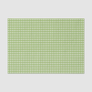 Papel De Seda Favor de Patrón de Gingham Verde y Blanco Moderno