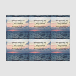 PAPEL DE SEDA FE EN JEREMIAH 29:11 SUNRISE VERSE