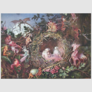 Papel De Seda Fe en un nido de aves, John Anster Fitzgerald