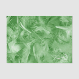 Papel De Seda Feathers verdes