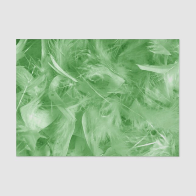 Papel De Seda Feathers verdes (Anverso)