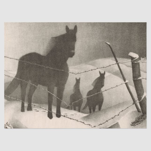 Papel De Seda Febrero por Grant Wood (Anverso)