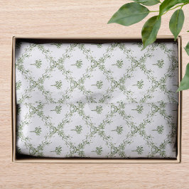 Papel De Seda Felices fiestas Mistletoe Navidades Greenery Flora