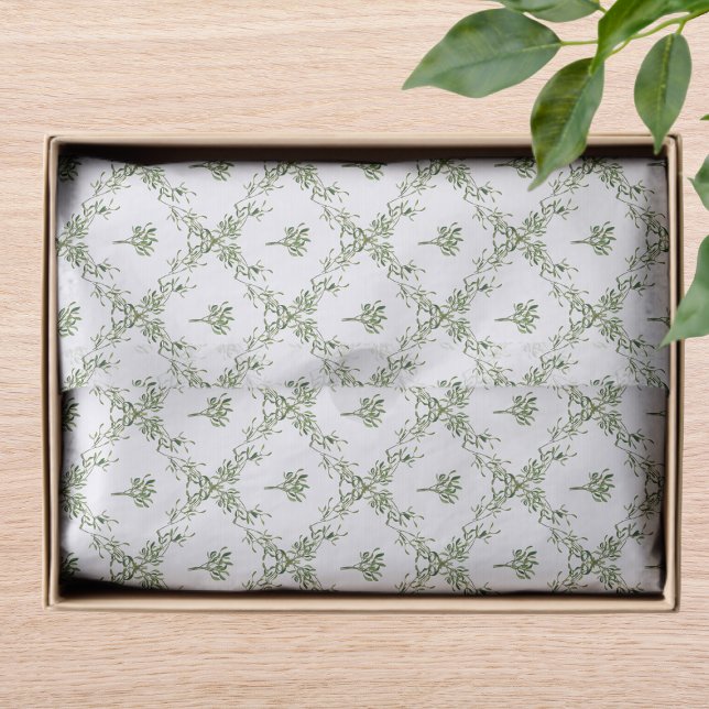 Papel De Seda Felices fiestas Mistletoe Navidades Greenery Flora (Subido por el creador)