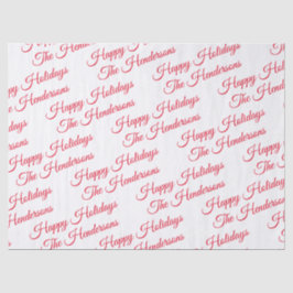 Papel De Seda Felices Fiestas Personalizadas