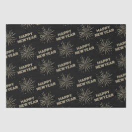 Papel De Seda Felices fuegos artificiales de Año Nuevo