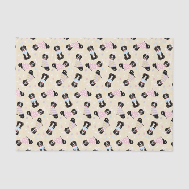 Papel De Seda Felices perros montañeses de Pascua (Anverso)