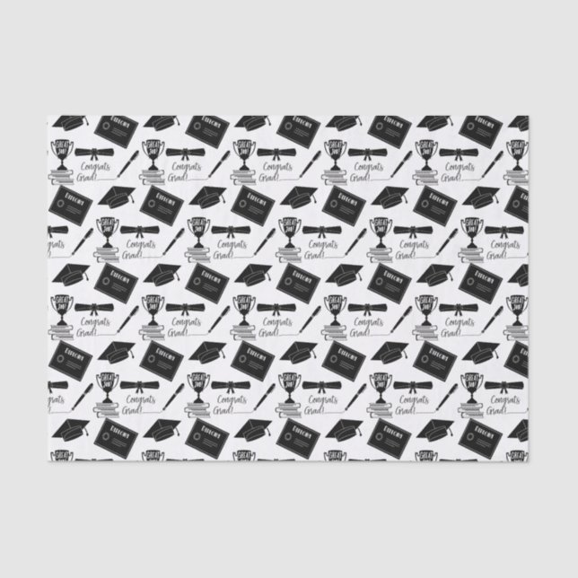 Papel De Seda Felicitaciones Collage de licenciatura y Diploma (Anverso)