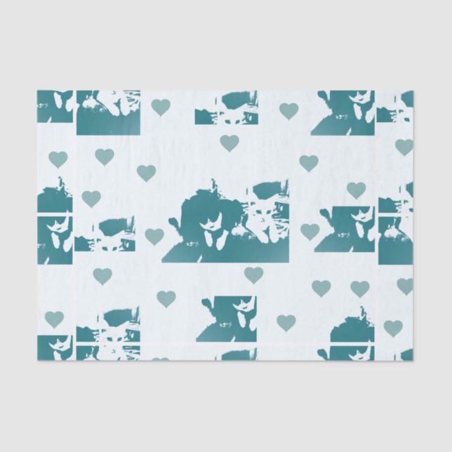 Papel De Seda Feline Friends. Adorable Kitten Duo. (Anverso)