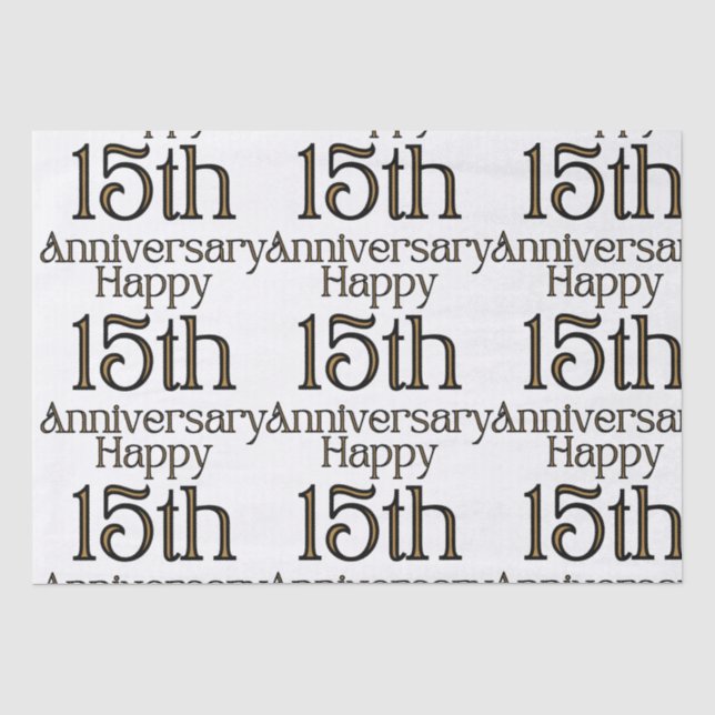Papel De Seda Feliz 15° aniversario (Anverso)