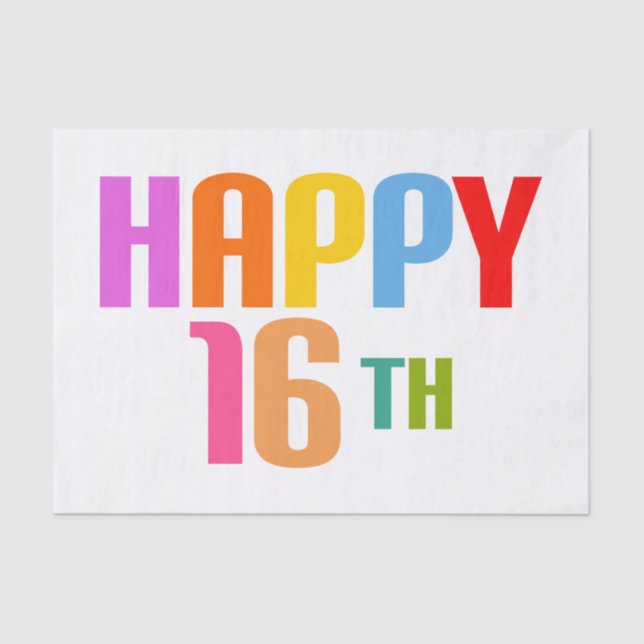 Papel De Seda Feliz 16.º (Anverso)