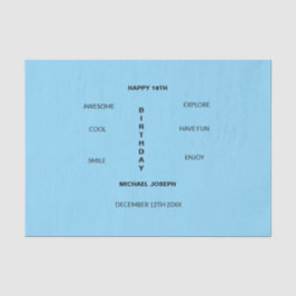 Papel De Seda Feliz 18º cumpleaños, lindo e increíble