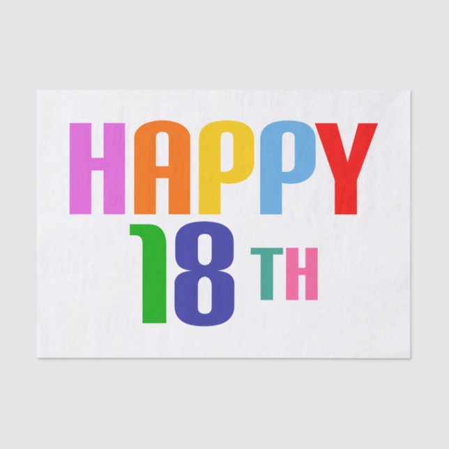 Papel De Seda Feliz 18.º (Anverso)