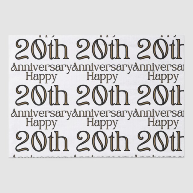 Papel De Seda Feliz 20° aniversario (Anverso)