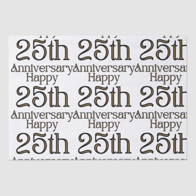 Papel De Seda Feliz 25° aniversario (Anverso)