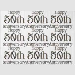 Papel De Seda Feliz 50° aniversario