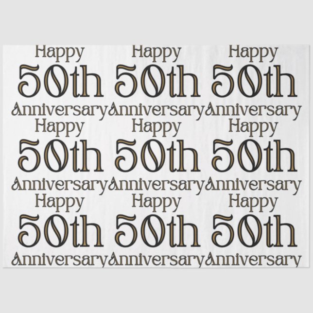 Papel De Seda Feliz 50° aniversario (Anverso)