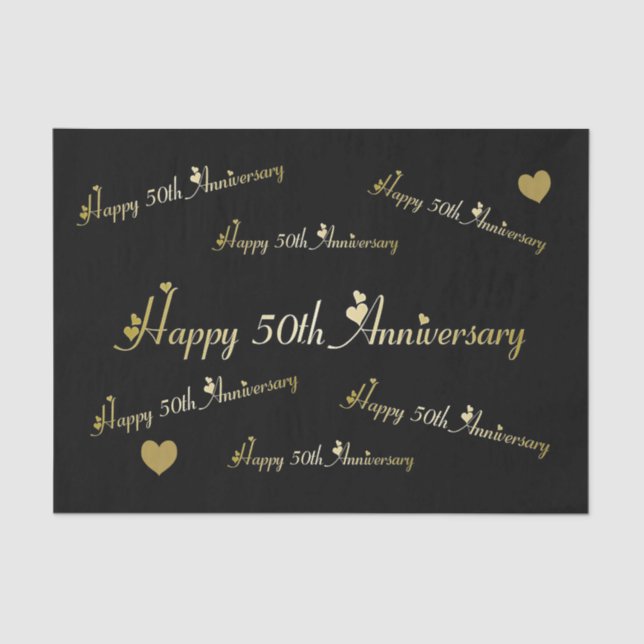 Papel De Seda Feliz 50° aniversario (Anverso)