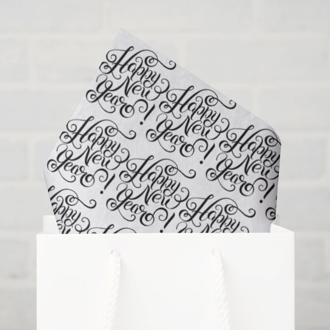 Papel De Seda Feliz Año Nuevo  (Bolsa de regalo)