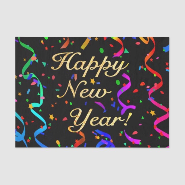 Papel De Seda ¡"Feliz Año Nuevo! " (Anverso)