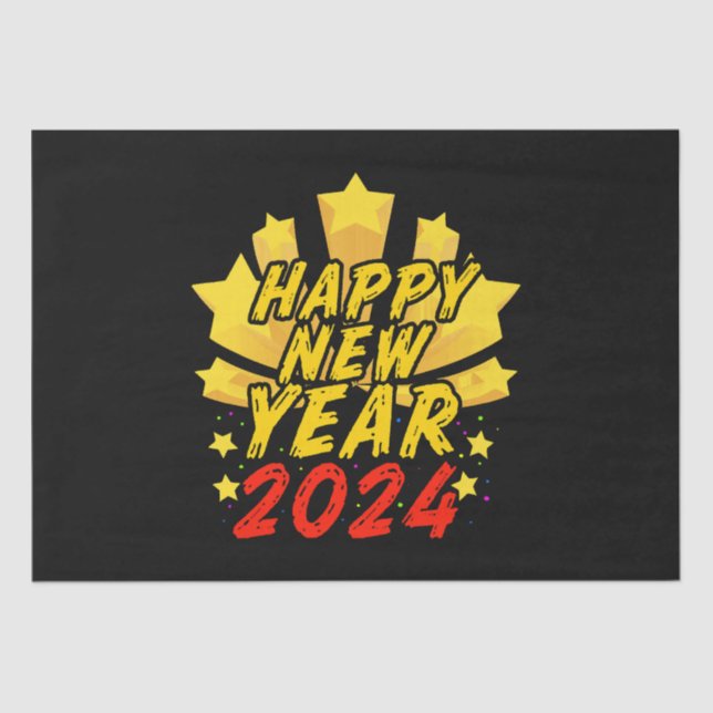 Papel De Seda Feliz Año Nuevo 2024  (Anverso)