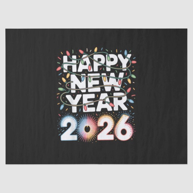 Papel De Seda Feliz Año Nuevo 2026 (Anverso)