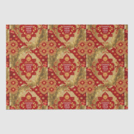 Papel De Seda Feliz Año Nuevo Chino Patrón asiático moderno