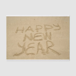 Papel De Seda Feliz Año Nuevo en arena