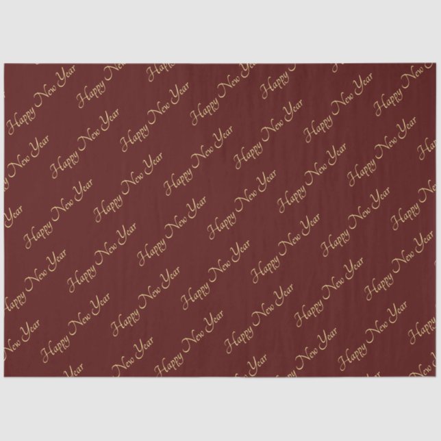 Papel De Seda feliz año nuevo lleno de amor (Anverso)