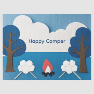 Papel De Seda Feliz Campista Texto Personalizado con Fuego y Mal