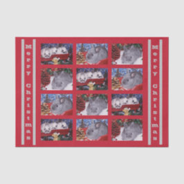 Papel De Seda Feliz conejo navideño