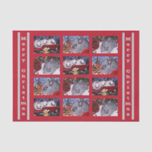 Papel De Seda Feliz conejo navideño