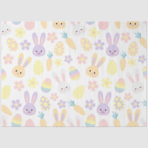 Papel De Seda Feliz Conejo Púrpura de Pascua